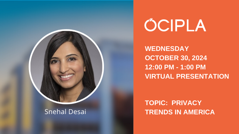 October 2024 OCIPLA Luncheon, Wednesday, October 30, 2024, 12:00 PM, Virtual Zoom Presentation